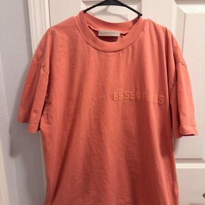 Essentials Men's Orange and Pink T-shirt
